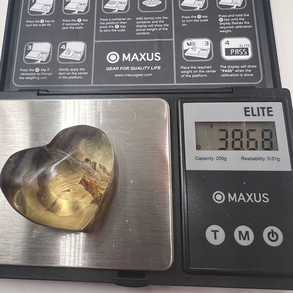 Citrine Crystal Heart Carving (4)‎ - Picture 9 of 9